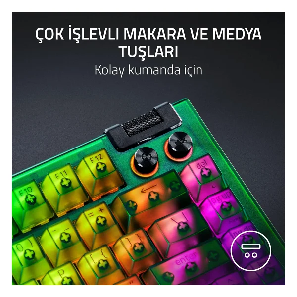 Razer Blackwidow V4 %75 Phantom Edition Us Layout Yeşil RGB Tkl Tactile Switch Kablolu Mekanik Oyuncu Klavyesi - Görsel 6