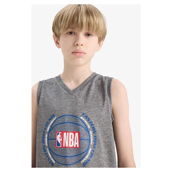DeFacto Erkek Çocuk NBA Wordmark V Yaka Atlet - Görsel 3