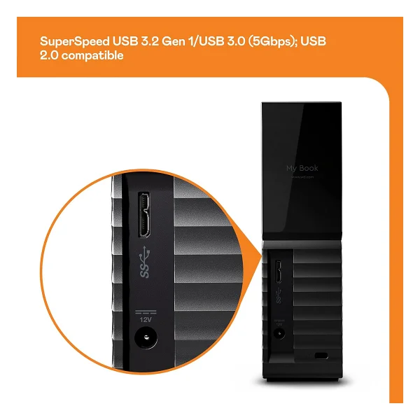 Western Digital My Book Wdbbgb0180hbk USB 3.2 3.5" 18 TB Harici Harddisk - Görsel 7
