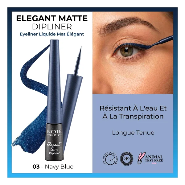Note Elegant Matte Waterproof Dipliner - Görsel 2