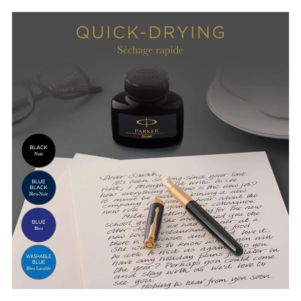 Parker Quink 57 Ml Dolma Kalem Mürekkebi Mavi - Görsel 3