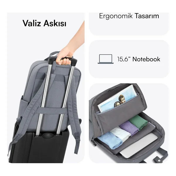 Mack Nova Eco 15.6" Laptop Sırt Çantası - Görsel 4