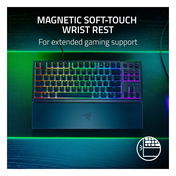 Razer Ornata V3 Tkl RGB Mecha-Membrane Switch Kablolu Oyuncu Klavyesi - Görsel 6