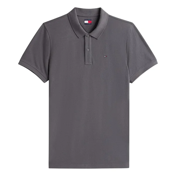 TOMMY HILFIGER TJM SLIM PLACKET POLO EXT Erkek T-shirt, Washed Black, L - Görsel 6