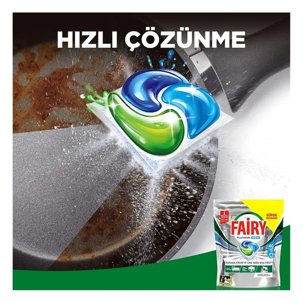 Fairy Platinum Fresh Bulaşık Makinesi Tableti 40'lı - Görsel 8