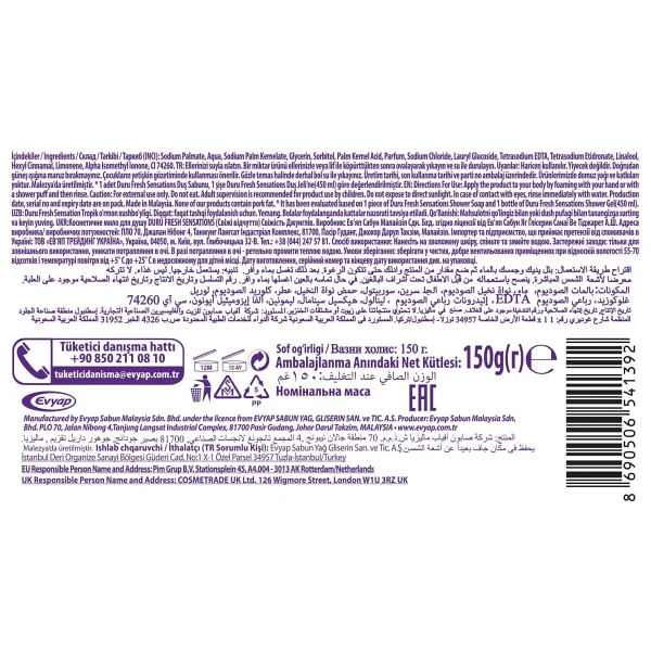 Duru Fresh Sensations Yağmur Ormanı 4x150 Gr Duş Sabunu - Görsel 5