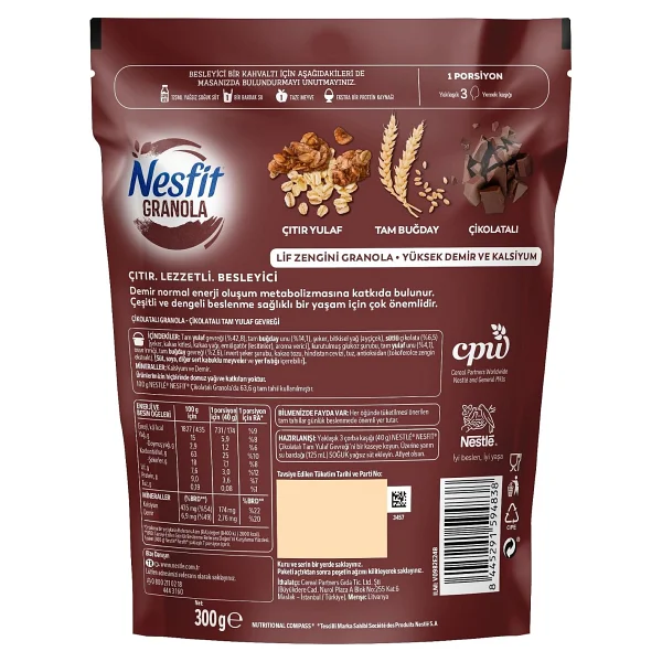 Nesfit Çikolatalı Granola 300 Gr - Görsel 2