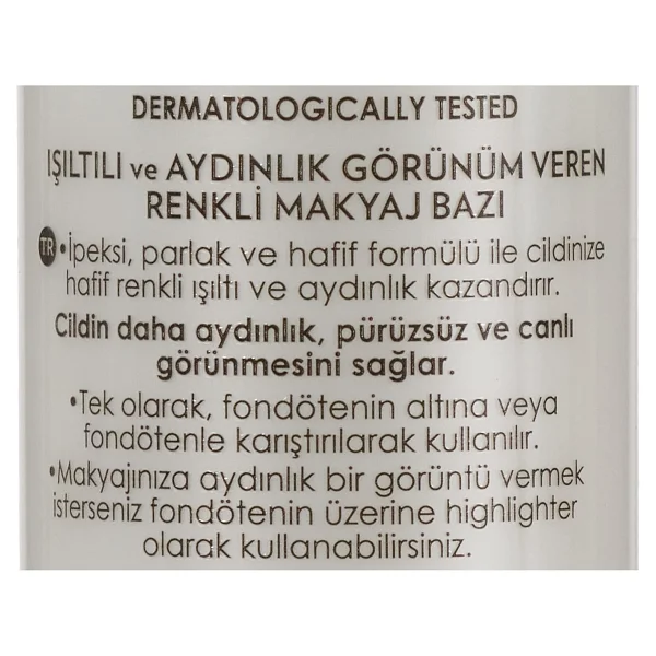 Golden Rose Make-Up Primer Tinted Luminous 30 Ml Renkli Makyaj Bazı - Görsel 9
