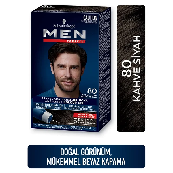 Men Perfect 80 Kahve Siyah Erkek Saç Boyası - Görsel 3