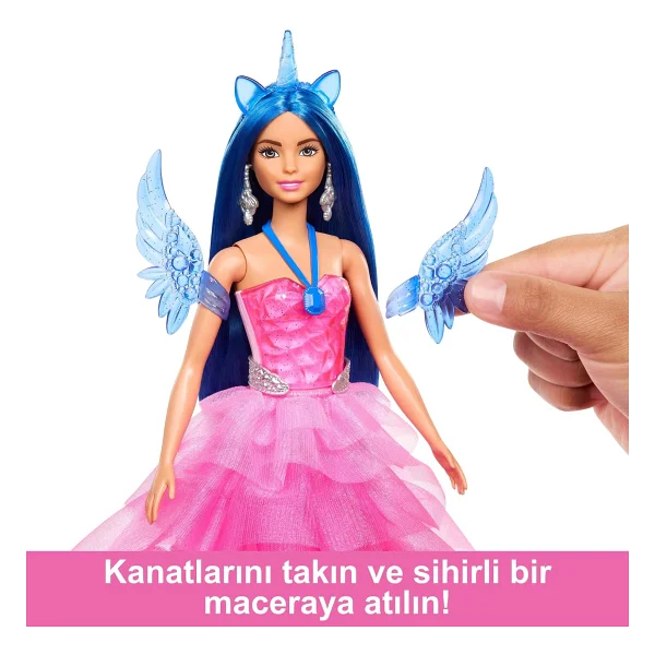 Barbie 65. Yıl Özel Mavi Saçlı Prenses Hrr16 - Görsel 3