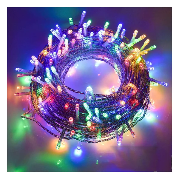 Robeve 10 Metre 100 Ledli Fişli LED Işık RGB Karışık Renk Yılbaşı LED Işık Dekor Lambası Yılbaşı Ağacı Işığı Organizasyon LED Işık Düğün Nişan Kına Organizasyon Işığı Yılbaşı LED Işığı - Görsel 6