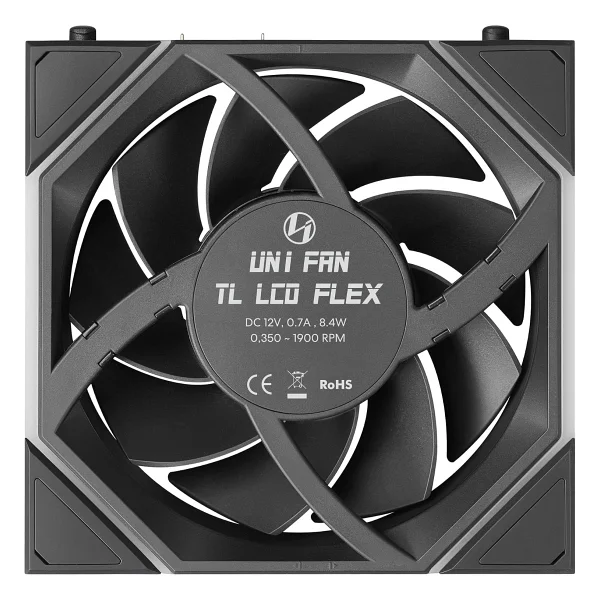 Lian Li Uni Fan TL LCD Flex G9F.12TLLCD1F1B.00 Siyah 12 cm Kasa Fanı - Görsel 4