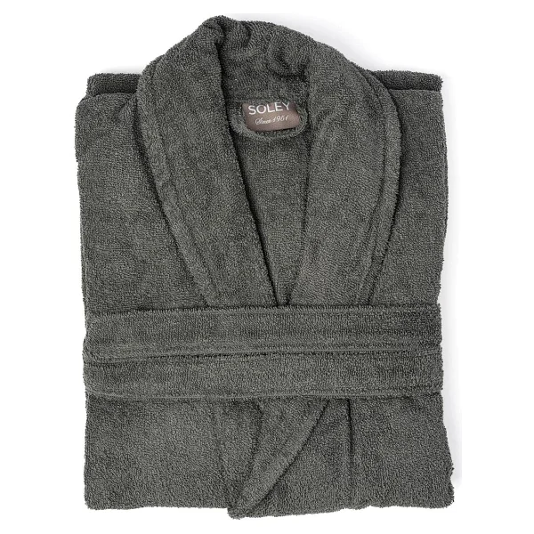 Soley Minerva Ekstra Yumuşak %100 Pamuk Kadın / Erkek Unisex Bornoz - Görsel 6