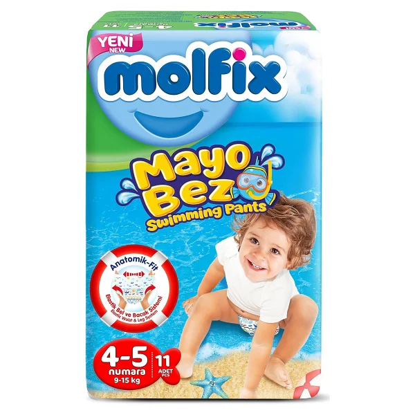 Molfix Swimming Pants 4-5 Numara 11'li Mayo Bez - Görsel 2