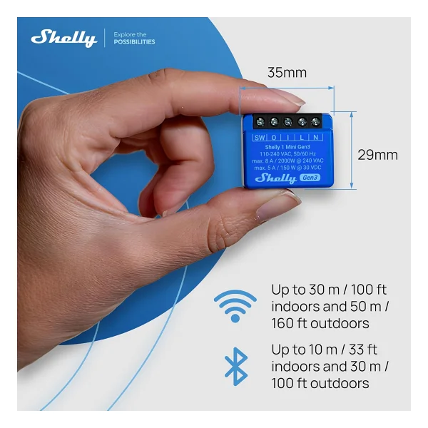 Shelly 1 Mini Gen3 Wi-Fi Akıllı Röle - Görsel 6