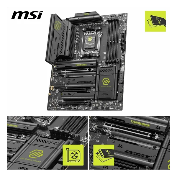 Msı Mag X870e Tomahawk Wi-Fi AMD Am5 DDR5 Atx Anakart - Görsel 3