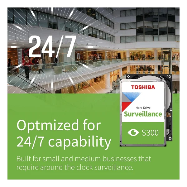 Toshiba S300 2tb Surveillance HDD - 3.5 5400rpm, 128mb Cache, Sata Iıı - Görsel 2