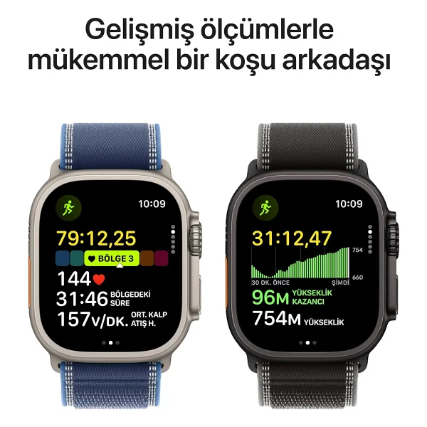 Apple Watch Ultra 3 GPS + Cellular 49mm Siyah Titanyum Kasa Ve Siyah Titanyum Milano Loop Kordon Akıllı Saat - Görsel 3