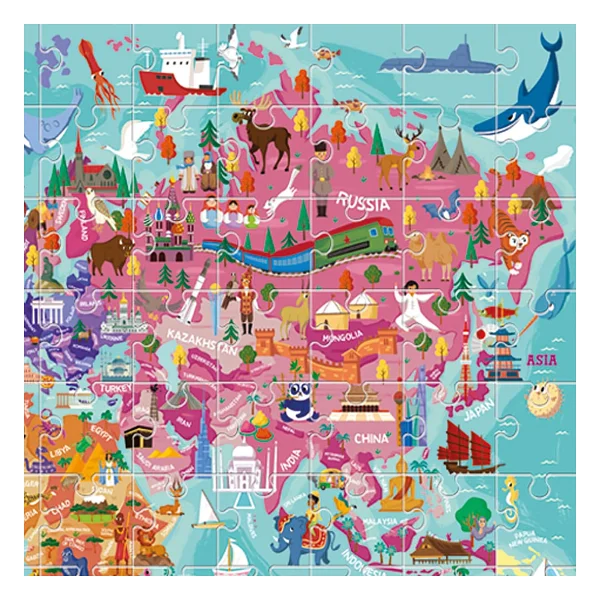 Headu 108 Parça Dünya Turu Puzzle - Görsel 4
