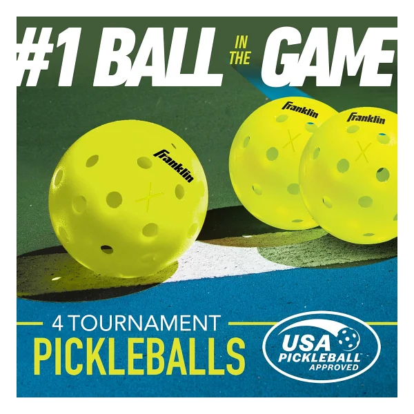 Franklin Sports - Ahşap Pickleball Kürek 4 Oyuncu Kürek Ve Top Seti - Abd Pickleball (Usapa) Onaylandı - Görsel 6