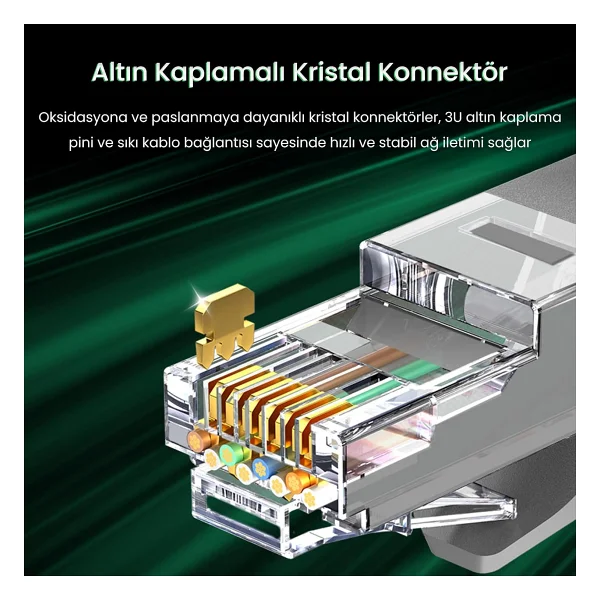 Veggieg Cat6e 1000mbps Utp Rj45 Gigabit Ethernet Kablosu 15 Metre - Görsel 6