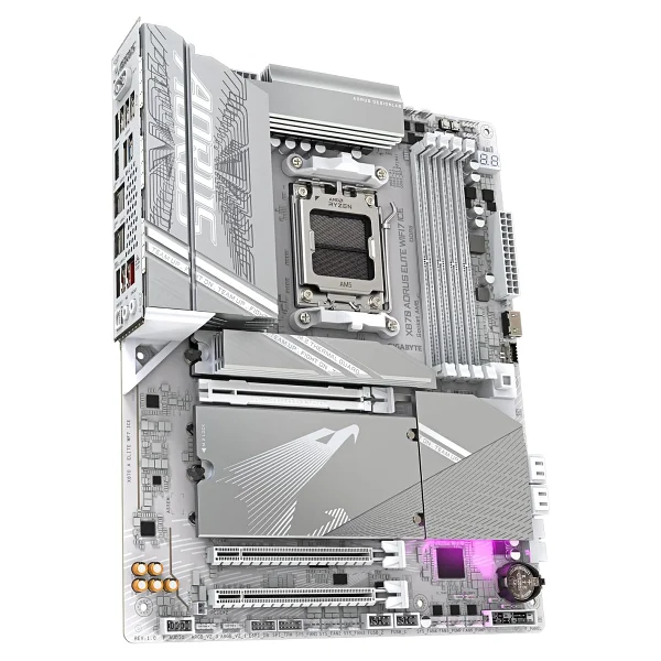 Gigabyte X870 Aorus Elite Wıfı7 Ice AMD Am5 DDR5 Atx Anakart - Görsel 3