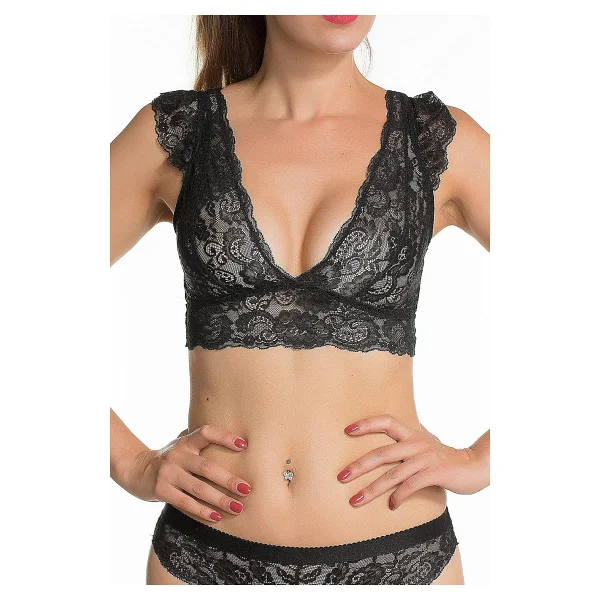 Miorre Pluma Balensiz Kapsız Dantel Bralet Takım Siyah 75 - Görsel 6