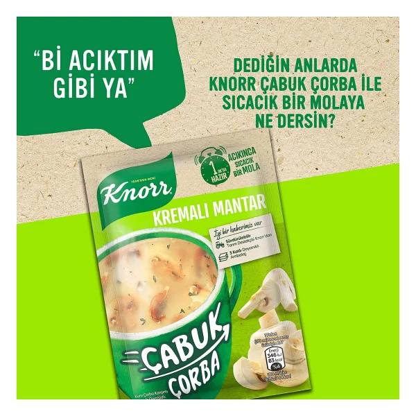 Knorr Kremalı Mantar 19 gr Çabuk Çorba - Görsel 8