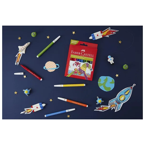 Faber-Castell Comfort 12'li Fırça Uçlu Keçeli Kalem Seti - Görsel 3