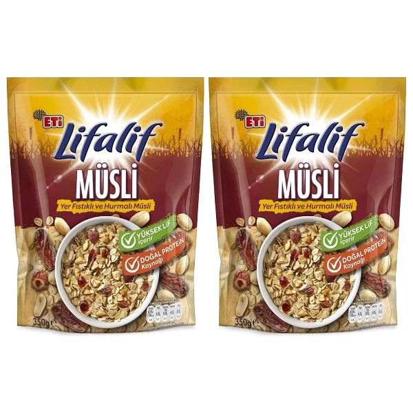Eti Lifalif Yer Fıstıklı ve Hurmalı Müsli 350 gr - Görsel 4