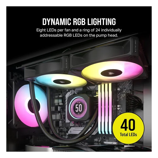 Corsair iCUE H100i Elite LCD XT CW-9060074-WW 240 mm İşlemci Sıvı Soğutucu - Görsel 6