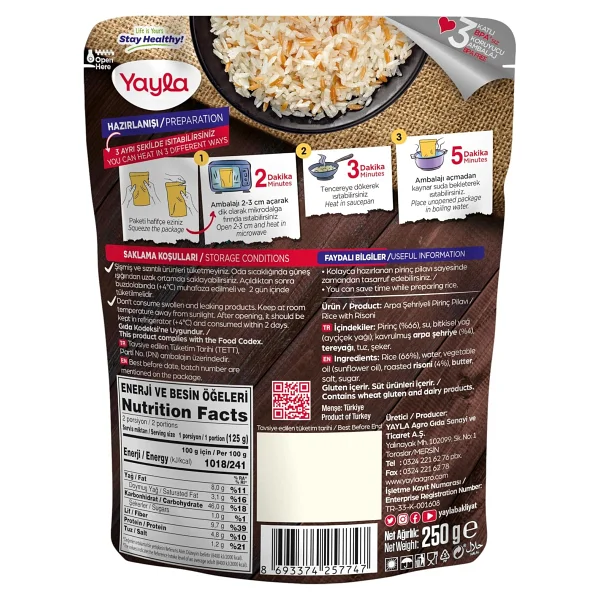 Yayla Şehriyeli Pirinç Pilavı 250 gr - Görsel 4