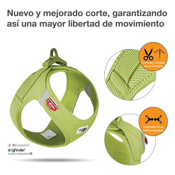 Curli Vest Harness Curli Clasp Air-Mesh Lime S - Görsel 2