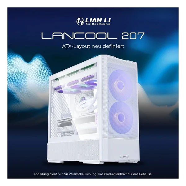 Lian Li Lancool 207rw Argb Fanlı Beyaz Atx Oyuncu Kasası - Görsel 2