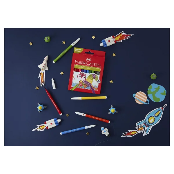 Faber-Castell Comfort 12'li Fırça Uçlu Keçeli Kalem Seti - Görsel 5