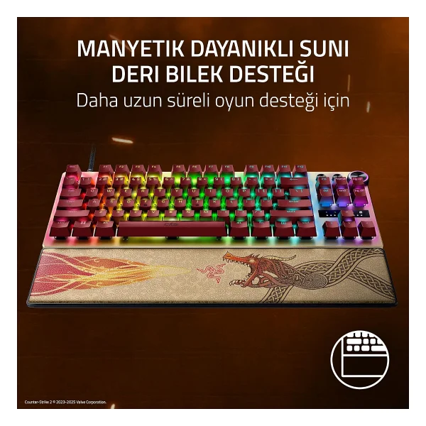 Razer Huntsman V3 Pro Counter Strike 2 Edition RGB Tkl Analog Optical Switch Kablolu Mekanik Oyuncu Klavyesi - Görsel 9
