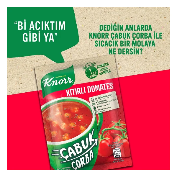 Knorr Kıtırlı Domates Çabuk Çorba 22 gr - Görsel 5