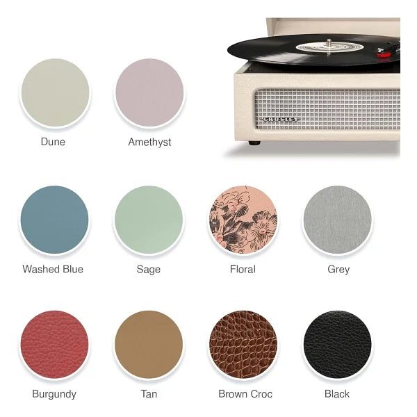 Crosley Voyager Vintage Gri Çantalı Retro Pikap - Görsel 9