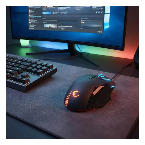 Rampage Smx-G38 Claw RGB Makrolu Optik Kablolu Oyuncu Mouse - Görsel 8
