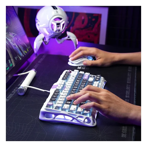Gravastar Mercury V75 He Siyah RGB %75 Tkl Magnetic Switch Kablolu Mekanik Oyuncu Klavyesi - Görsel 8