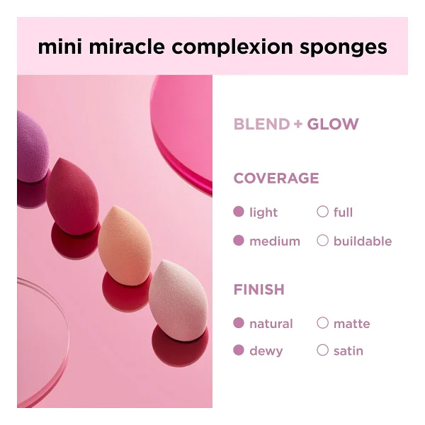Real Techniques Real Techniques 4 Mini Miracle Complexion Sponges - 4 lü Makyaj Süngeri 1 Paket (1 x 1 Adet) - Görsel 7