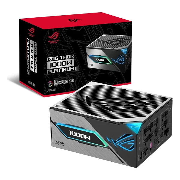 Asus ROG-Thor-1000P3 1000W 80+ Platinum Manyetik OLED Ekran Power Supply PCI-E 5.0 - Görsel 3