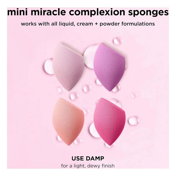 Real Techniques Real Techniques 4 Mini Miracle Complexion Sponges - 4 lü Makyaj Süngeri 1 Paket (1 x 1 Adet) - Görsel 5