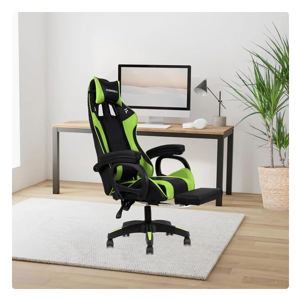 Fashcolle Dynamic Yeşil-Siyah Masajlı Oyuncu Koltuğu - Görsel 2