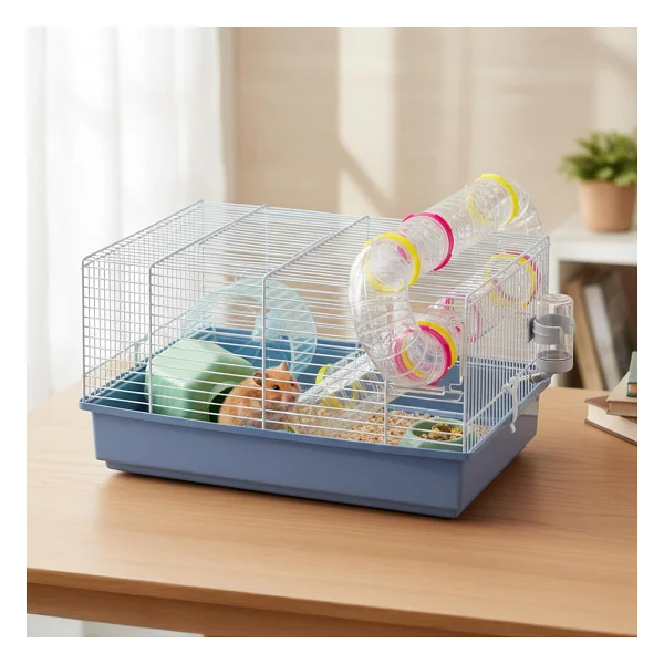 Ferplast Hamster kafesi, Paula kemirgen kafesi, küçük hayvan kafesi, hamster aksesuarı dahil, 46 x 30 x Y 25 cm. - Görsel 2