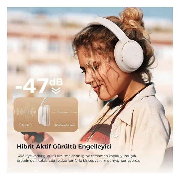 Soundpeats Space Pro ANC Kulak Üstü Bluetooth Kulaklık - Görsel 3