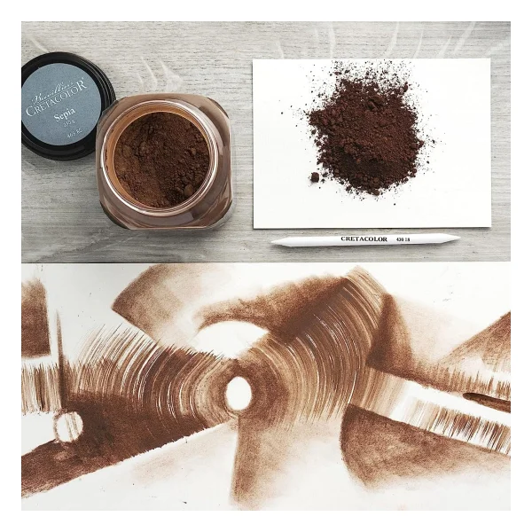 Cretacolor Sepia Powder 230 Gr (Tebeşir Tozu) (463 80) - Görsel 3