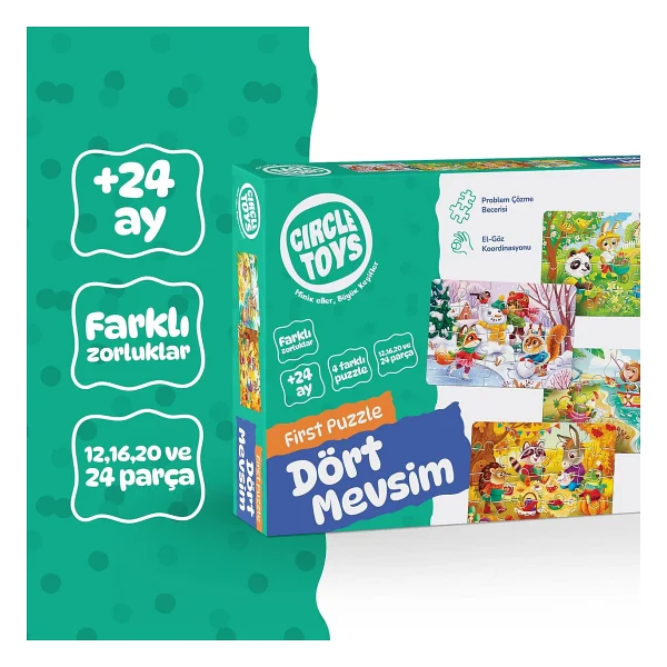Circle Toys 12 + 16 + 20 + 24 Parça Puzzle: 4 Mevsim - Görsel 2