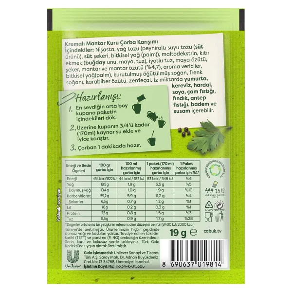 Knorr Kremalı Mantar 19 gr Çabuk Çorba - Görsel 5