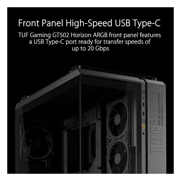 Asus Tuf Gaming Gt502 Horizon Fansız Atx Oyuncu Kasası - Görsel 6
